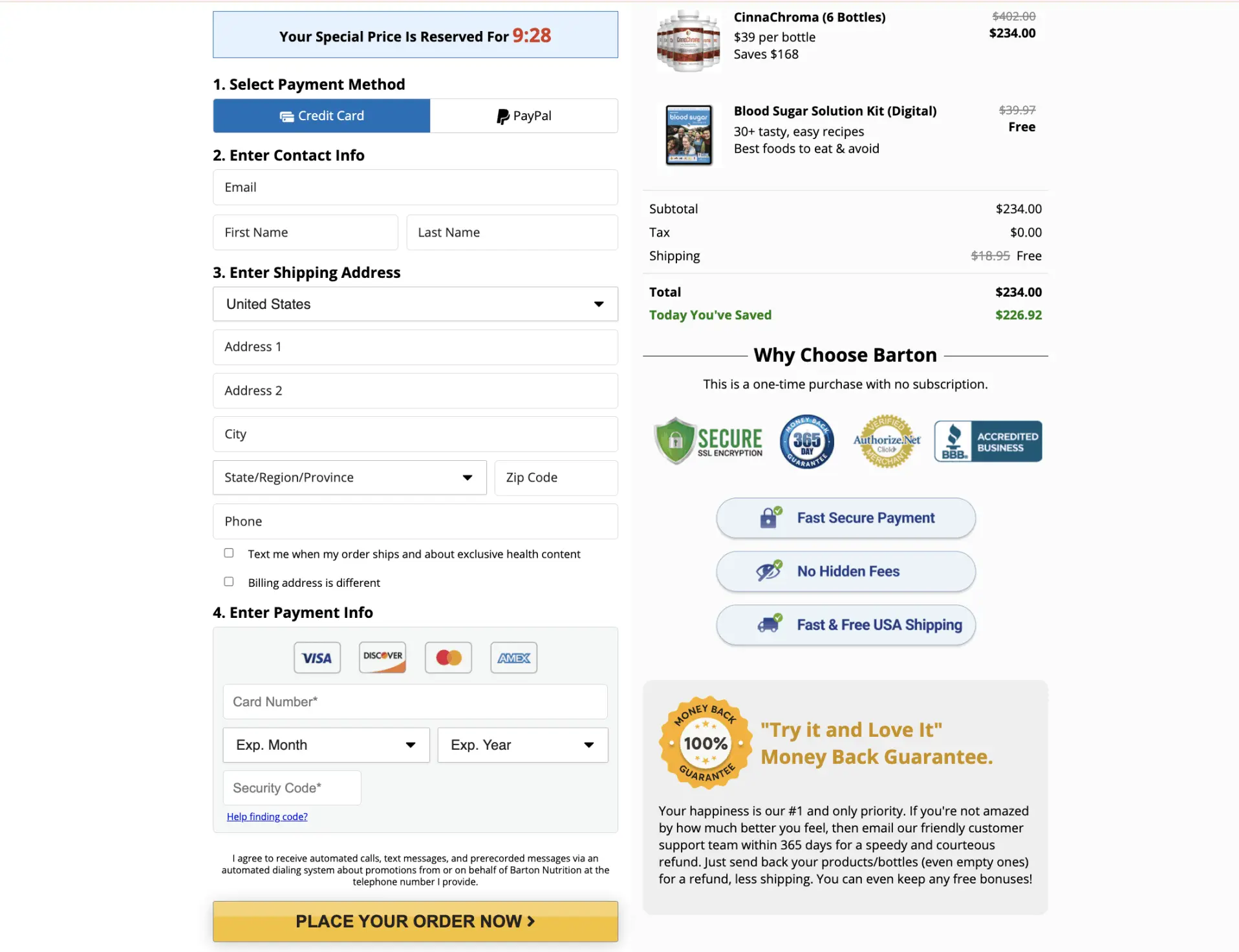 CinnaChroma Order Form